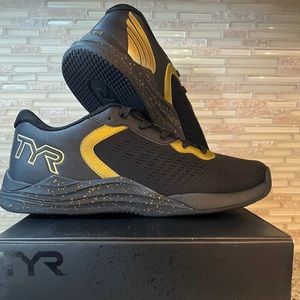 TYR CXT-1 Trainers (sneakers, gym) black and gold. 10.5